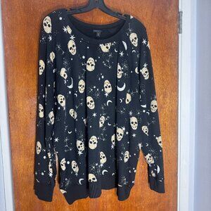 Torrid Skull Moon Stars crew=neck sweat shirt size 4XL